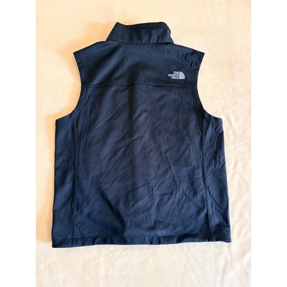 The North Face Mens WindWall Softshell Vest Black Genie Logo Size Medium